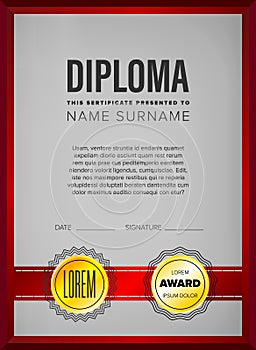 Diploma, certificate design template