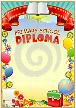 Diploma design template photo