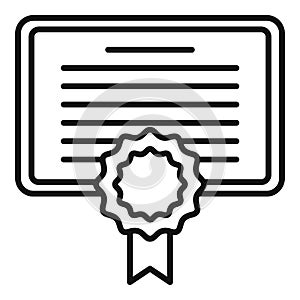 Diploma personal traits icon, outline style
