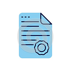 Diploma related vector icon