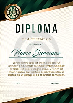 Diploma template luxury