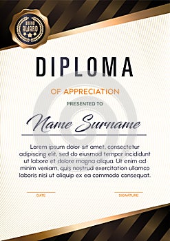 Diploma template luxury