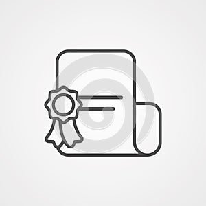 Diploma vector icon sign symbol