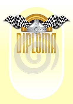 Diploma for the winner of championship