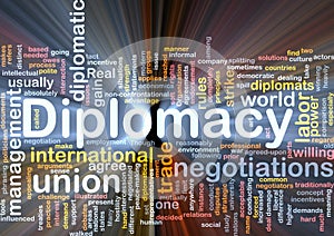 Diplomacy background concept glowing