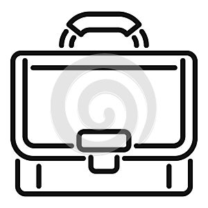 Diplomat briefcase icon outline vector. Work bag