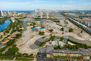 Diplomat Golf Course Hallandale FL USA shot with an aerial drone