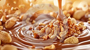 Dipping peanut brittle into rich chocolate for irresistible sweetness and texture contrast