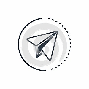 Direct Communication Paper Plane Icon