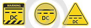 Direct Current DC Symbol Sign