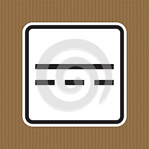 Direct Current DC Symbol Sign Isolate On White Background,Vector Illustration EPS.10