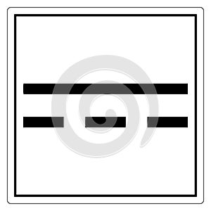 Direct Current DC Symbol Sign, Vector Illustration, Isolate On White Background Label. EPS10