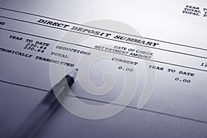 Direct Deposit Summary