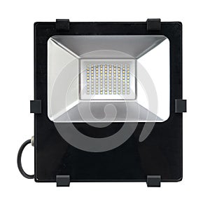 Direct front view of a LED floodlight