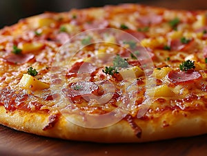Direct Lit Pineapple Ham Pizza