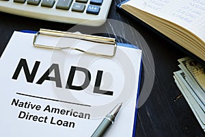 Direct loan NADL papers and clipboard