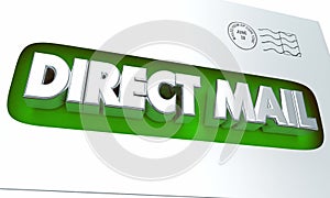 Direct Mail Envelope Advertising Marketing Campaign 3d Illustration