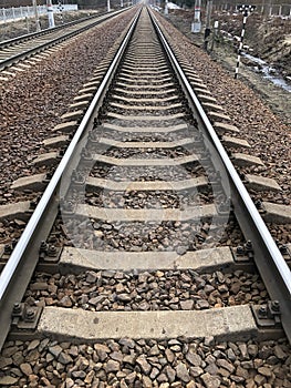 direct railway track going into the distance