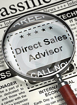 Direct Sales Advisor Join Our Team. 3D.