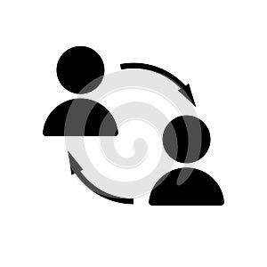 Direct to customer or business to business icon symbol