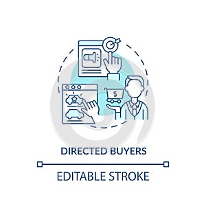 Directed buyers concept icon