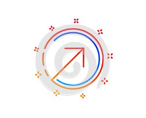 Direction arrow line icon. Arrowhead. Vector