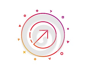 Direction arrow line icon. Arrowhead. Vector
