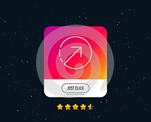 Direction arrow line icon. Arrowhead. Vector