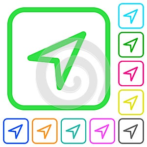 Direction arrow vivid colored flat icons icons