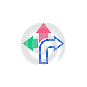 Direction Arrows flat icon