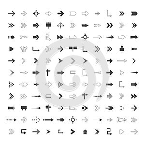 direction arrows icons set. road signs icons set. Vector illustration
