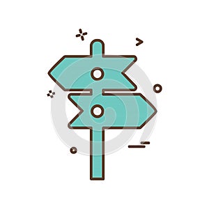 Direction board icon design vector