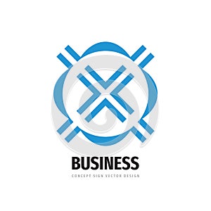 Direction cross - concept business logo vector illustration. Target creative sign. Graphic design element.