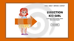 direction kid girl vector