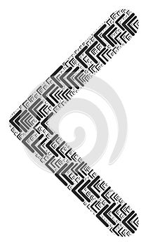 Direction Left Recursive Mosaic of Itself Items