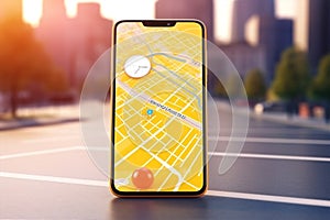 Direction map phone navigation city street smartphone location gps search road