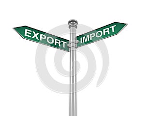 Direction Sign of Export and Import