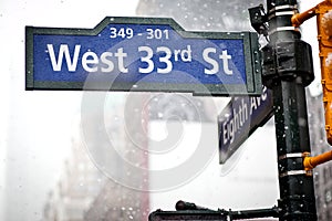 Direction sign in New York