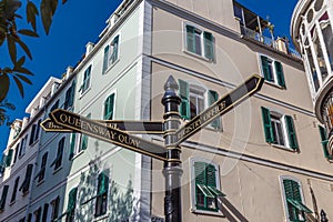 Direction sign on the street.