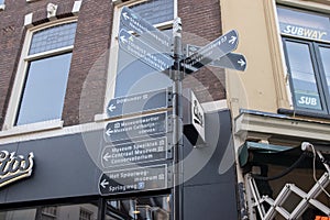 Direction Sign At Utrecht Centrum The Netherlands 27-12-2019