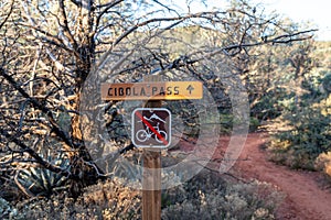 Direction signs for hikers in Sedona - Cibola Pass photo