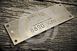 Direction Tokyo Japan concept