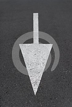 Directional Arrow on Asphalt