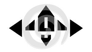 Directional Arrows Icon for Navigation User Interface, vector design Generative AI