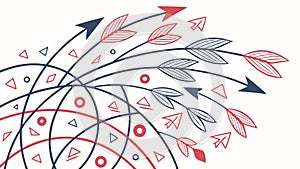 Directional Arrows Path Illustration, vector design Generative AI