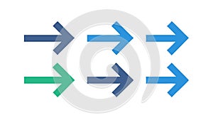 Directional Arrows Vector Icon, Navigation Flow Indicator, vector design Generative AI