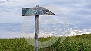 Directional Beach Sign Cape Cod Massachusetts New England