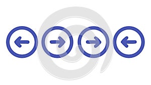 Directional Left and Right Arrow Icons, Navigation Elements, vector design Generative AI