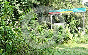 Directional post of Neora Valley National Park, Dunga Hill Camp area, Northeast India Suntalekhola, Samsing. It offers unhindered