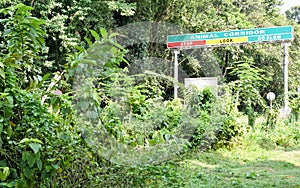 Directional post of Neora Valley National Park, Dunga Hill Camp area, Northeast India Suntalekhola, Samsing. It offers unhindered photo